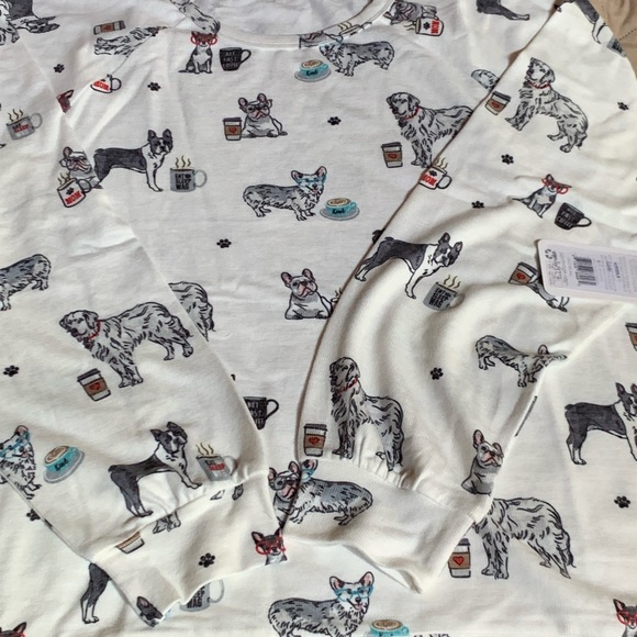 NWT women size L, PJSalvage dog print soft pajama top! Adorable motif! - Picture 6 of 9